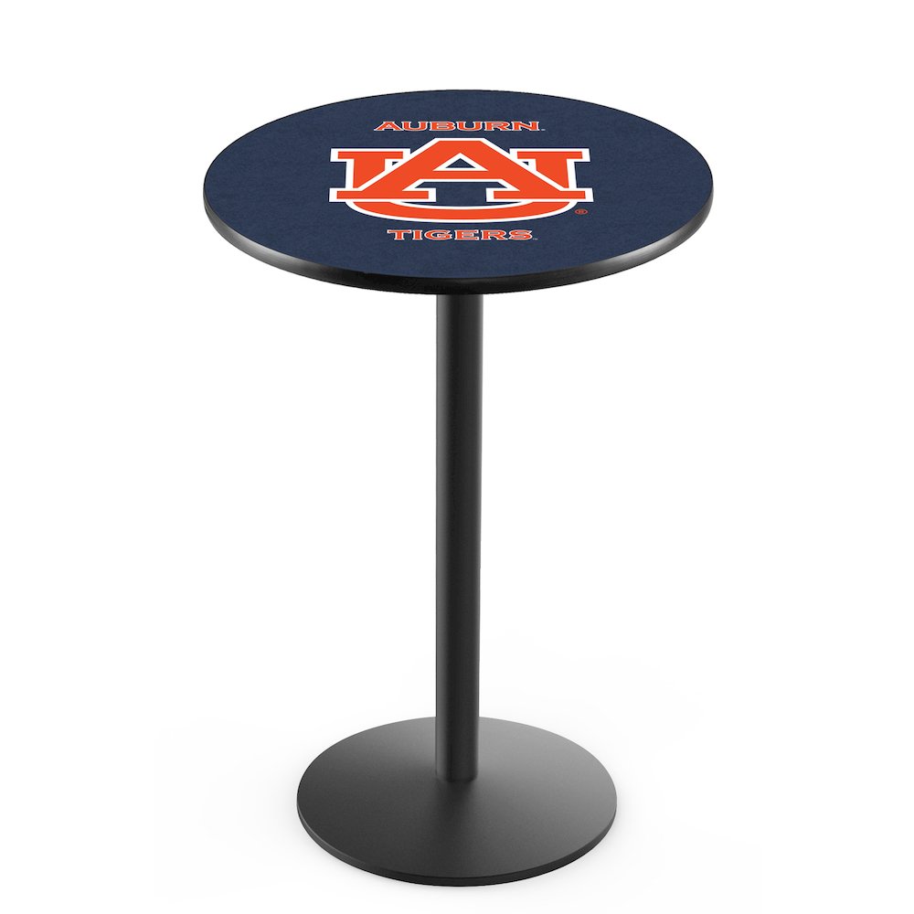 L214 Auburn University 42' Tall - 36' Top Pub Table w/ Black Wrinkle Finish