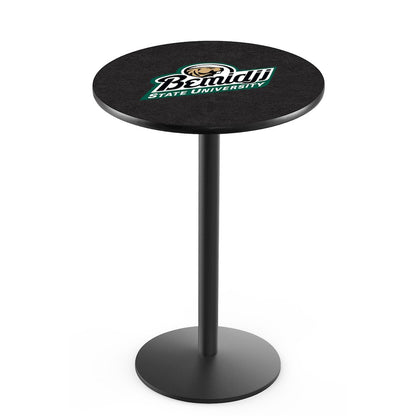 L214 Bemidji State University 42' Tall - 36' Top Pub Table w/ Black Wrinkle Finish