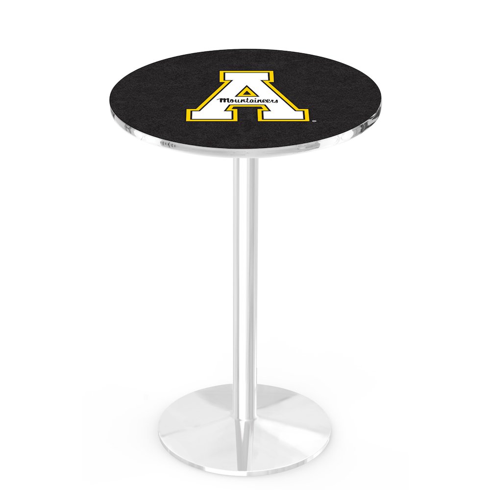 L214 Appalachian State University 42' Tall - 36' Top Pub Table w/ Chrome Finish