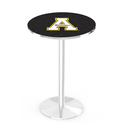 L214 Appalachian State University 42' Tall - 36' Top Pub Table w/ Chrome Finish