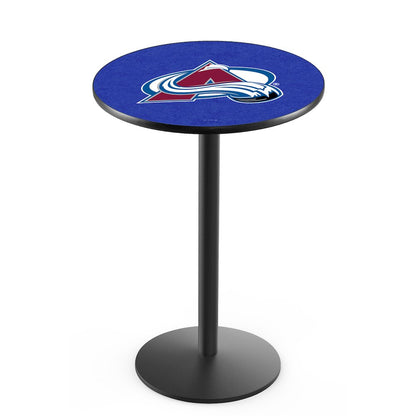 L214 Colorado Avalanche 42" Tall - 36" Top Pub Table with Black Wrinkle Finish (405)