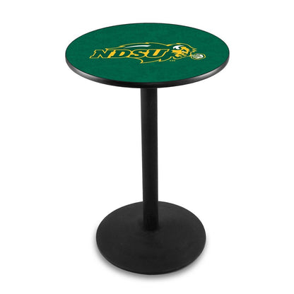 L214 North Dakota State University 42' Tall - 36' Top Pub Table w/ Black Wrinkle Finish