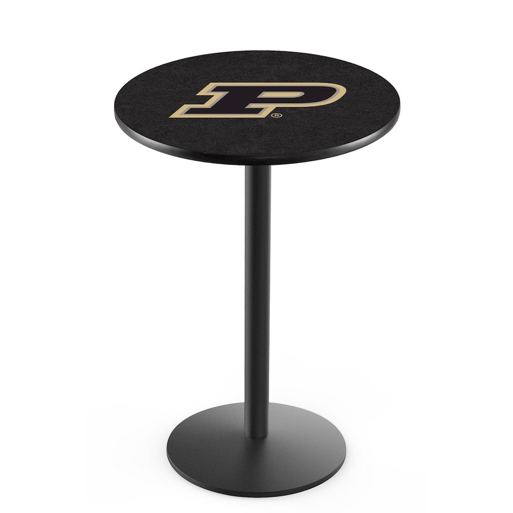 L214 Purdue 42' Tall - 36' Top Pub Table w/ Black Wrinkle Finish