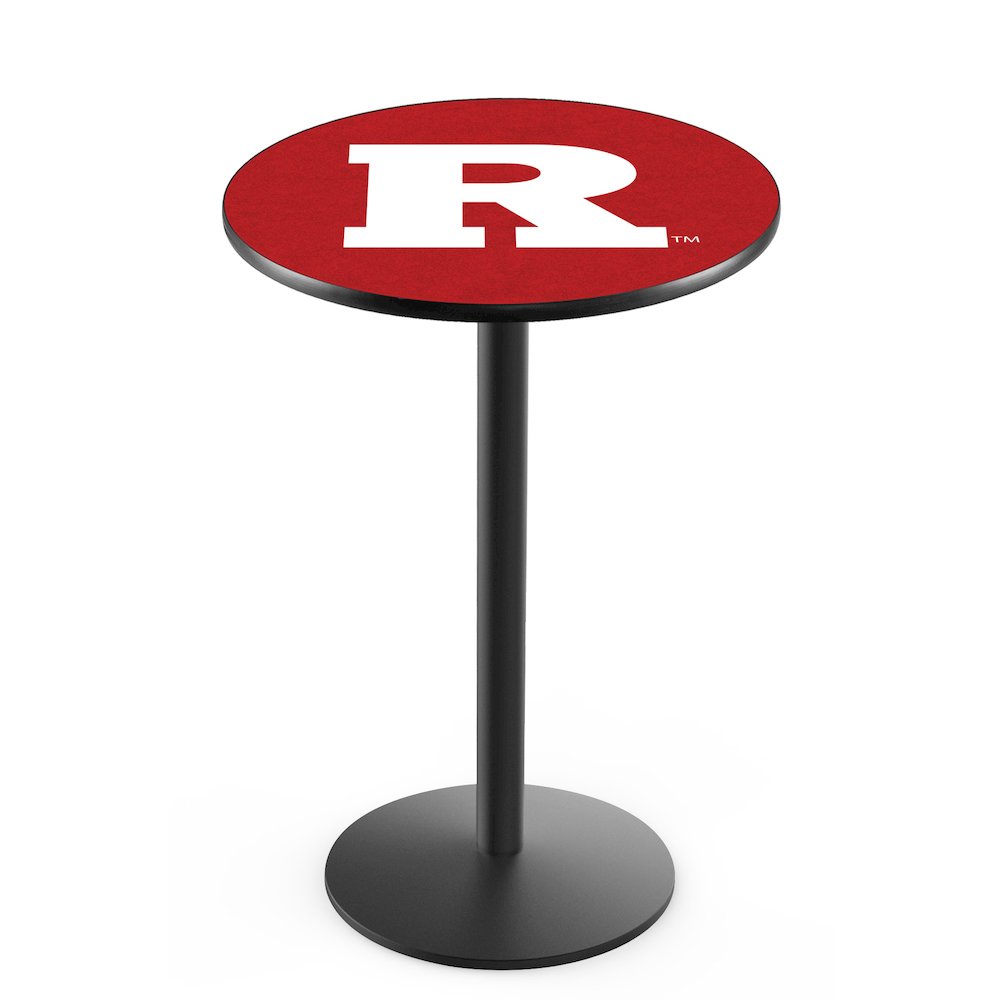 L214 Rutgers 42" Tall - 36" Top Pub Table with Black Wrinkle Finish