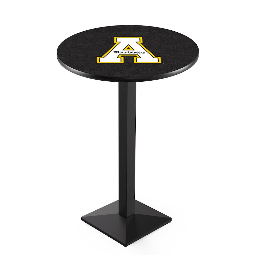 L217 Appalachian State University 42' Tall - 36' Top Pub Table w/ Black Wrinkle Finish