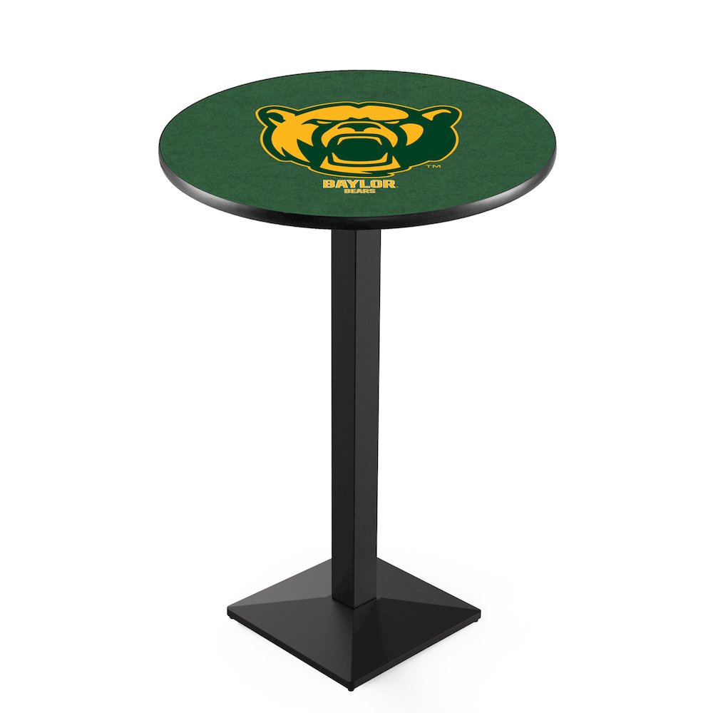 L217 Baylor University 42' Tall - 36' Top Pub Table w/ Black Wrinkle Finish
