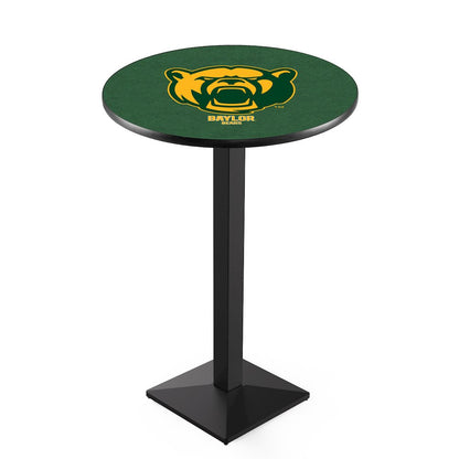 L217 Baylor University 42' Tall - 36' Top Pub Table w/ Black Wrinkle Finish