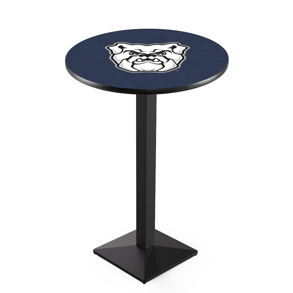 L217 Butler University 42" Tall - 36" Top Pub Table with Black Wrinkle Finish