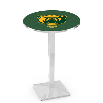 L217 Baylor University 42" Tall - 36" Top Pub Table with Chrome Finish