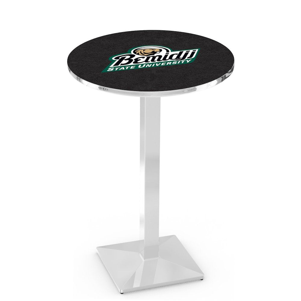 L217 Bemidji State University 42' Tall - 36' Top Pub Table w/ Chrome Finish