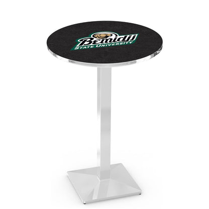 L217 Bemidji State University 42' Tall - 36' Top Pub Table w/ Chrome Finish