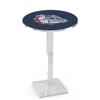 L217 Gonzaga 42" Tall - 36" Top Pub Table with Chrome Finish