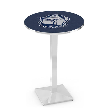 L217 Georgetown University 42' Tall - 36' Top Pub Table w/ Chrome Finish