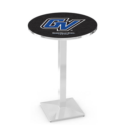 L217 Grand Valley State University 42" Tall - 36" Top Pub Table with Chrome Finish