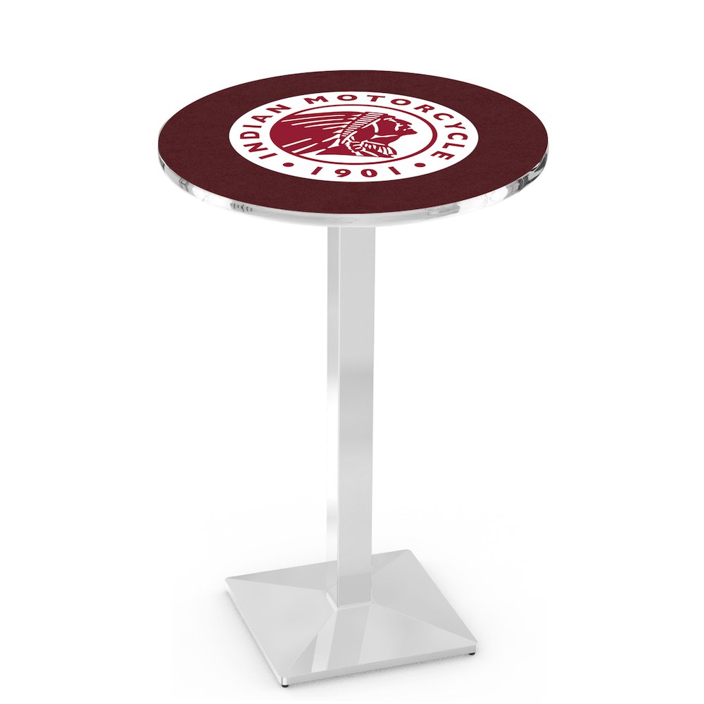 L217 Indian Motorcycle 42' Tall - 36' Top Pub Table w/ Chrome Finish