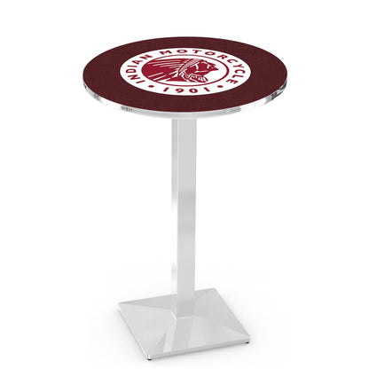 L217 Indian Motorcycle 42' Tall - 36' Top Pub Table w/ Chrome Finish