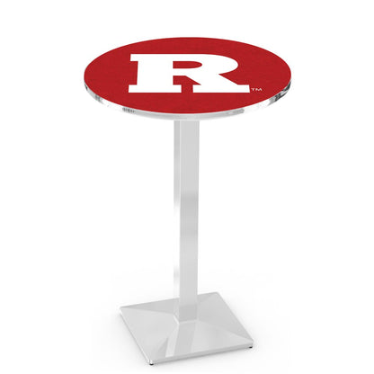 L217 Rutgers 42" Tall - 36" Top Pub Table with Chrome Finish