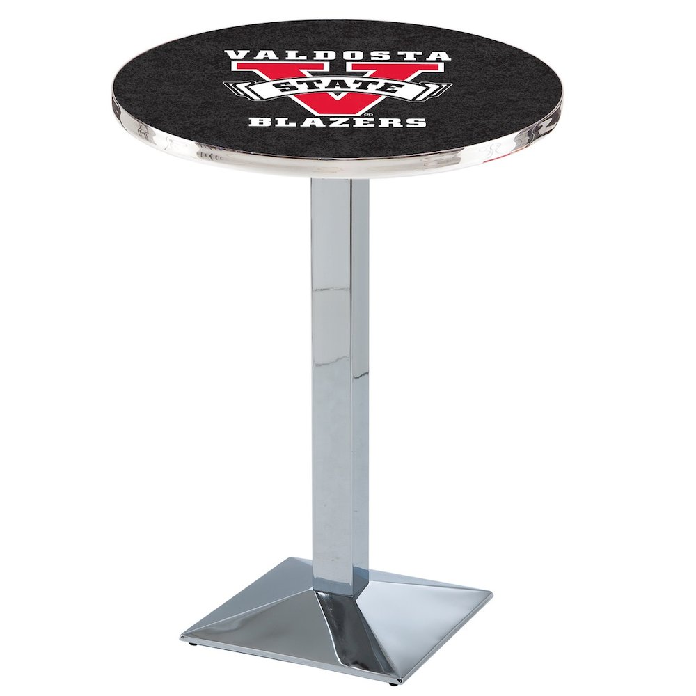 L217 Valdosta State University 42' Tall - 36' Top Pub Table w/ Chrome Finish