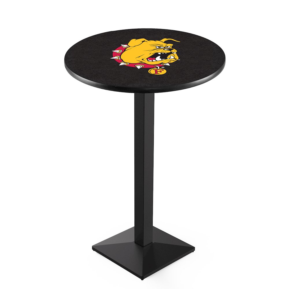 L217 Ferris State University 42' Tall - 36' Top Pub Table w/ Black Wrinkle Finish