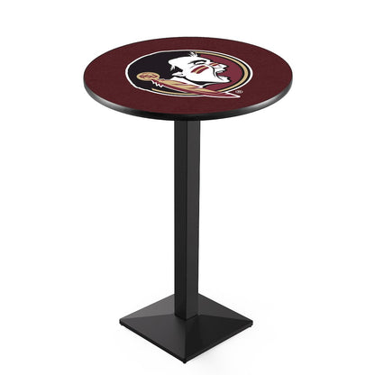 L217 Florida State (Head) 42' Tall - 36' Top Pub Table w/ Black Wrinkle Finish