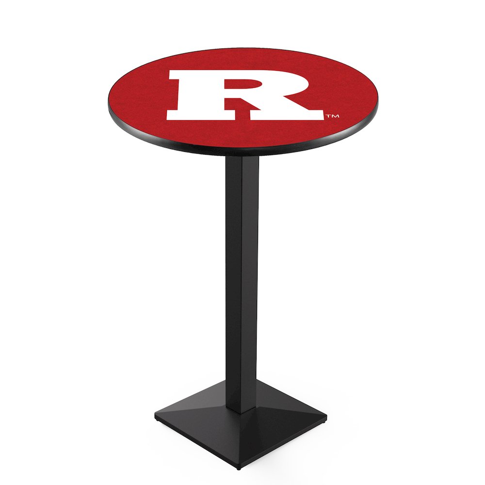 L217 Rutgers 42' Tall - 36' Top Pub Table w/ Black Wrinkle Finish
