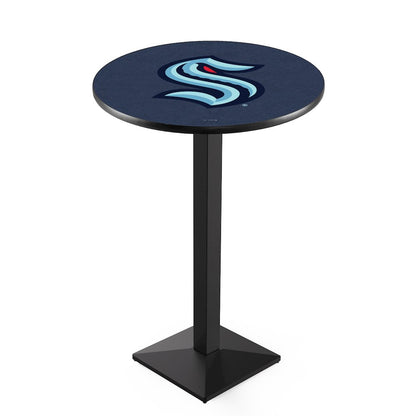 L217 Seattle Kraken 42' Tall - 36' Top Pub Table w/ Black Wrinkle Finish (1013)
