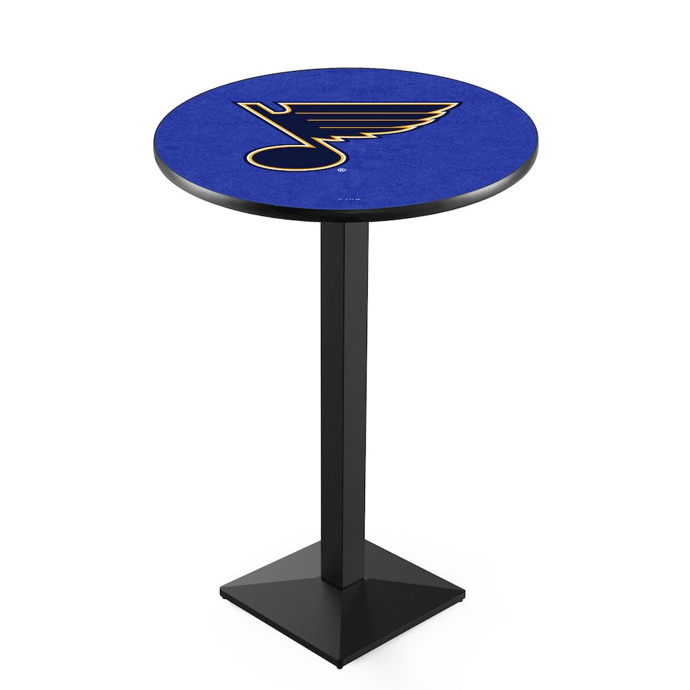 L217 St Louis Blues 42' Tall - 36' Top Pub Table w/ Black Wrinkle Finish (541)