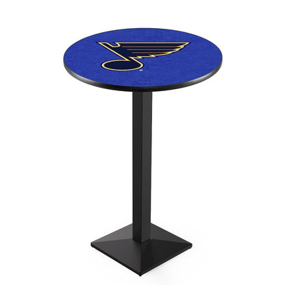 L217 St Louis Blues 42' Tall - 36' Top Pub Table w/ Black Wrinkle Finish (541)