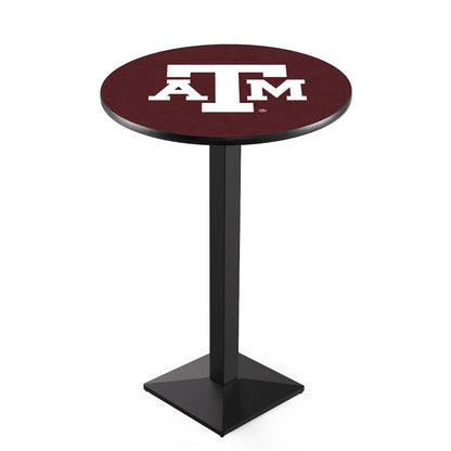L217 Texas A&M 42' Tall - 36' Top Pub Table w/ Black Wrinkle Finish
