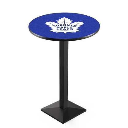 L217 Toronto Maple Leafs 42' Tall - 36' Top Pub Table w/ Black Wrinkle Finish (626)