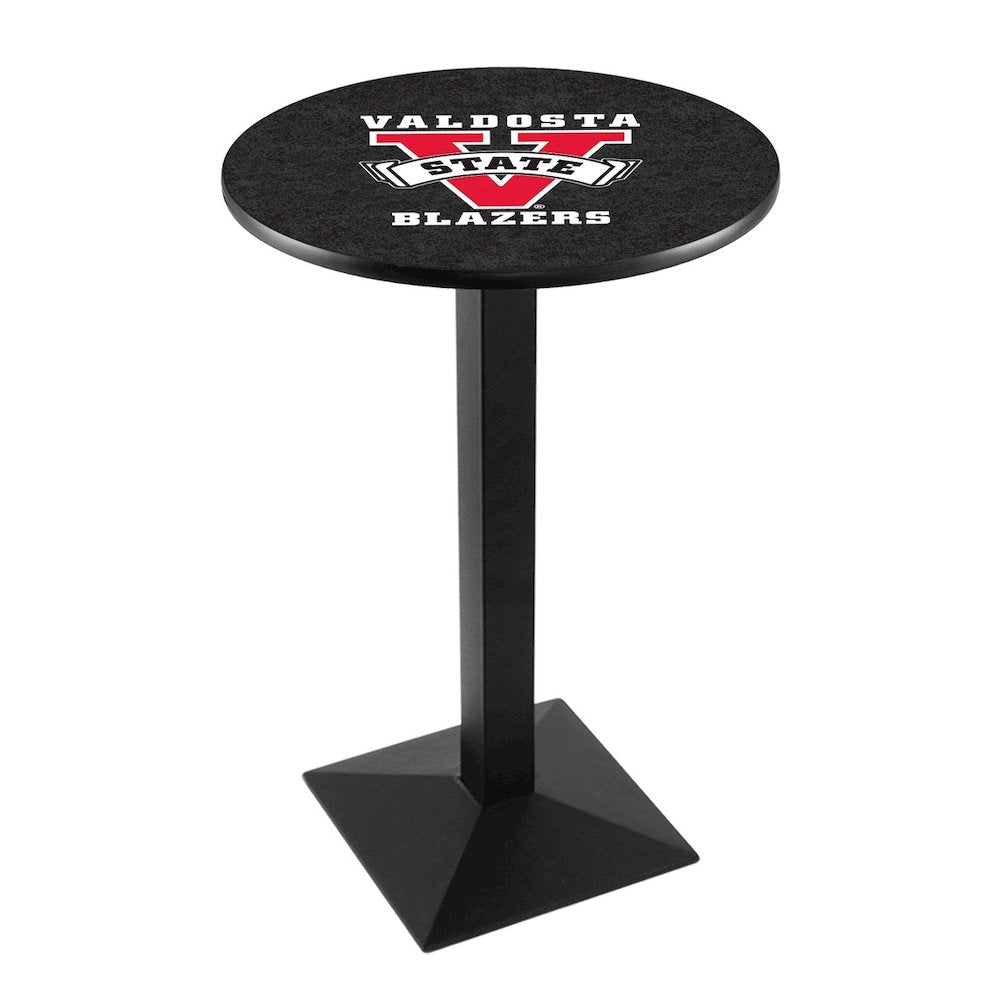 L217 Valdosta State University 42" Tall - 36" Top Pub Table with Black Wrinkle Finish