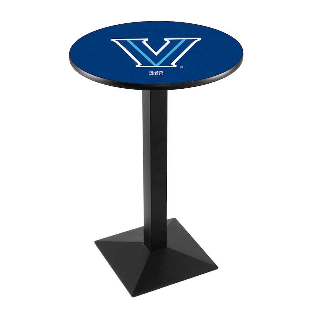 L217 Villanova University 42' Tall - 36' Top Pub Table w/ Black Wrinkle Finish