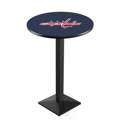 L217 Washington Capitals 42" Tall - 36" Top Pub Table with Black Wrinkle Finish (923)