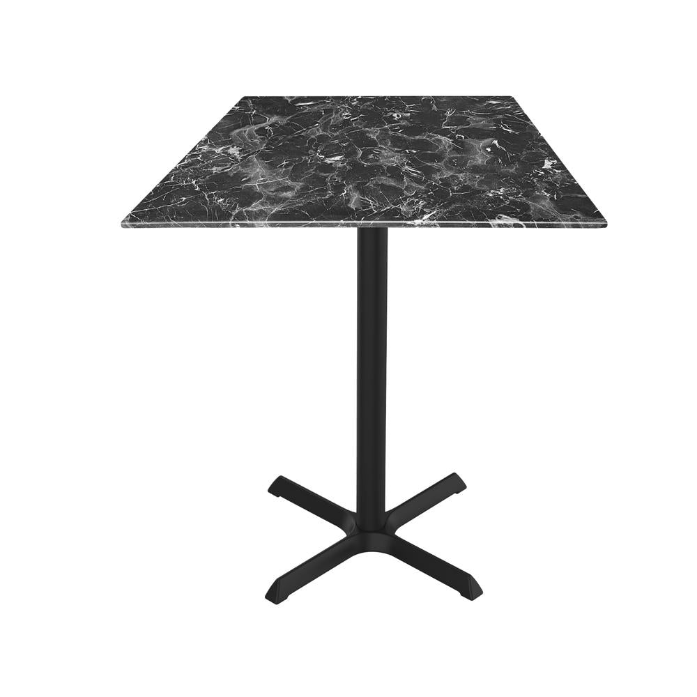 42" Tall OD211 Indoor/Outdoor All-Season Table with 36" x 36" Square Black Marble Top