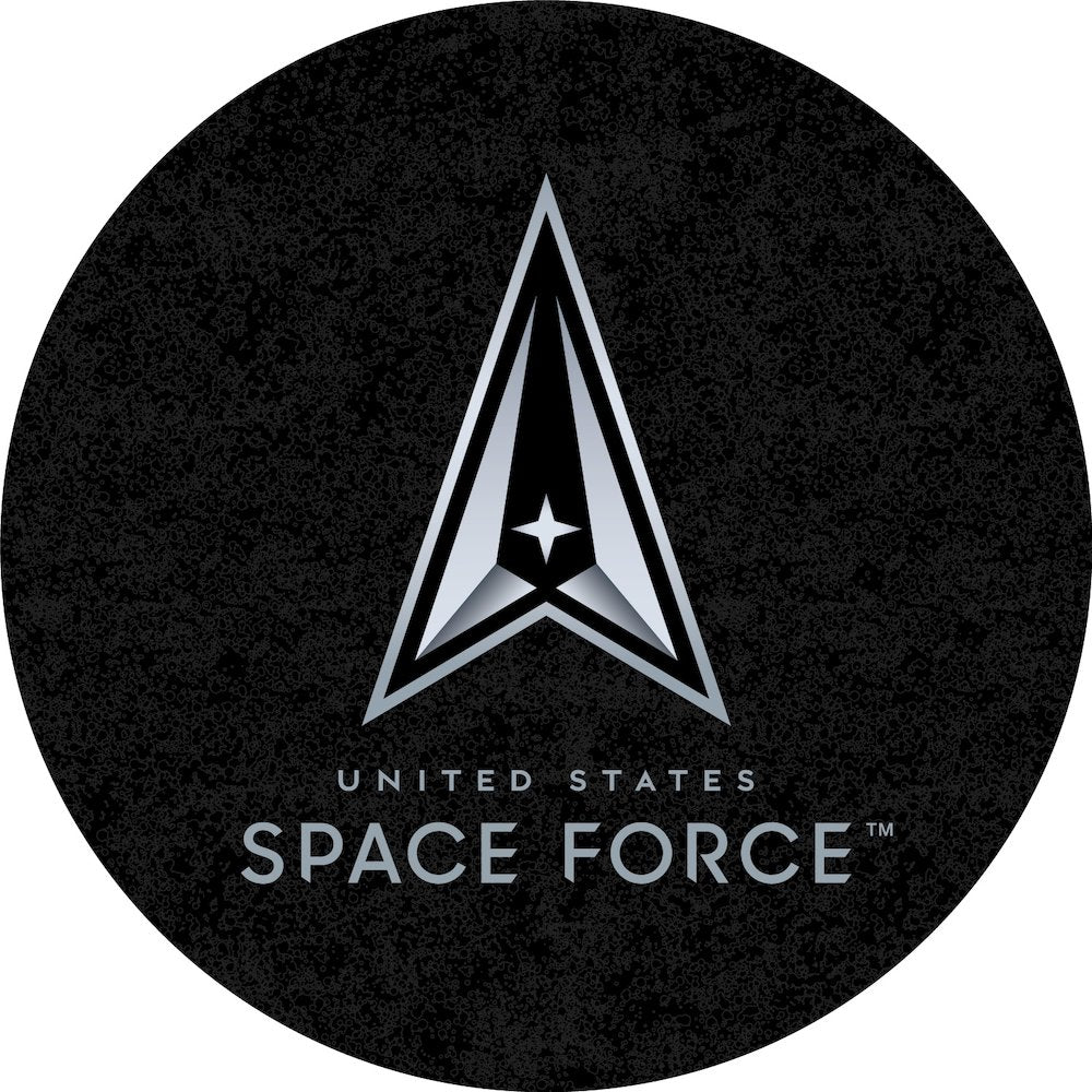 United States Space Force 42" Tall - 36" Top Pub Table with Black Wrinkle Finish