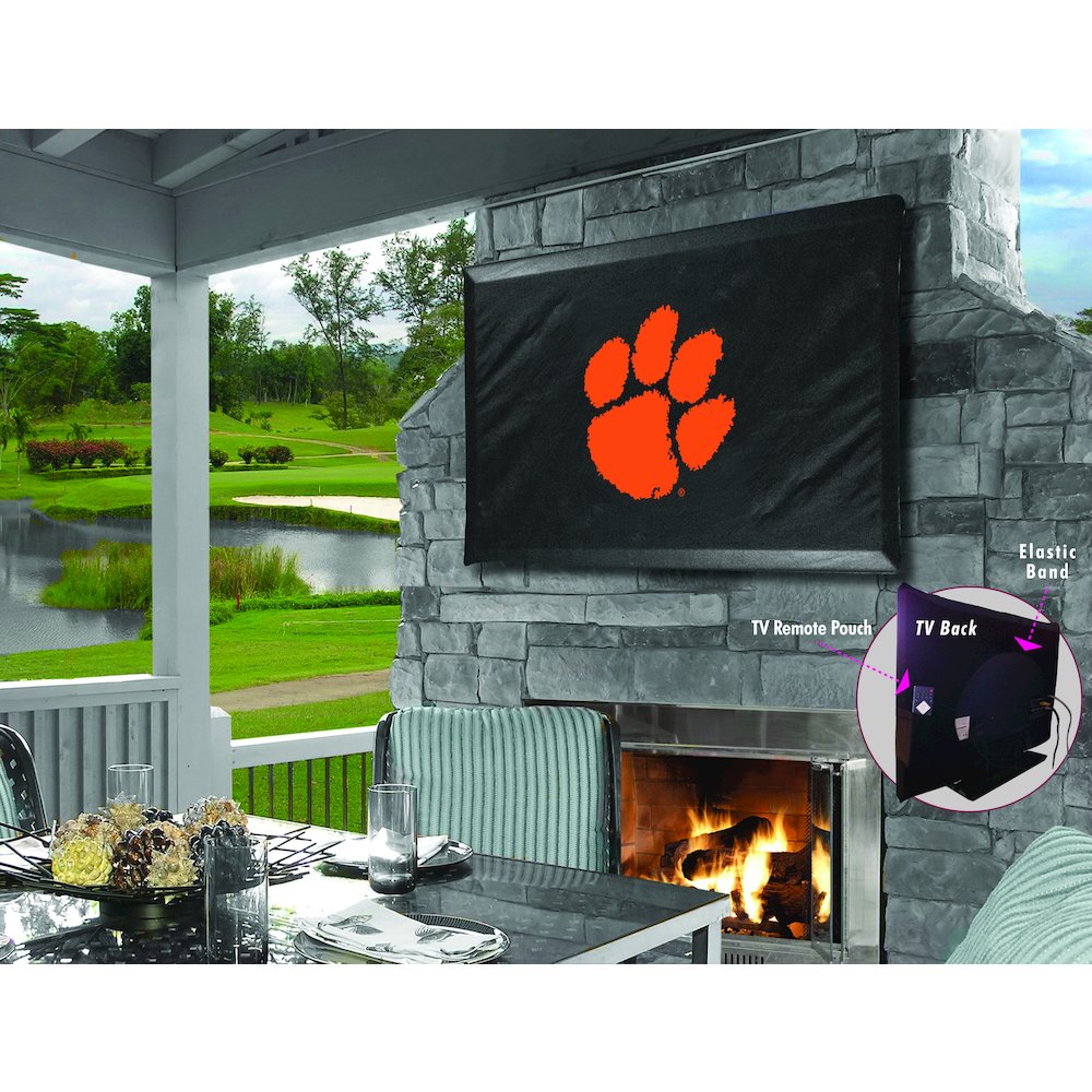 Clemson TV Cover (TV sizes 60"-65") by Covers by HBS
