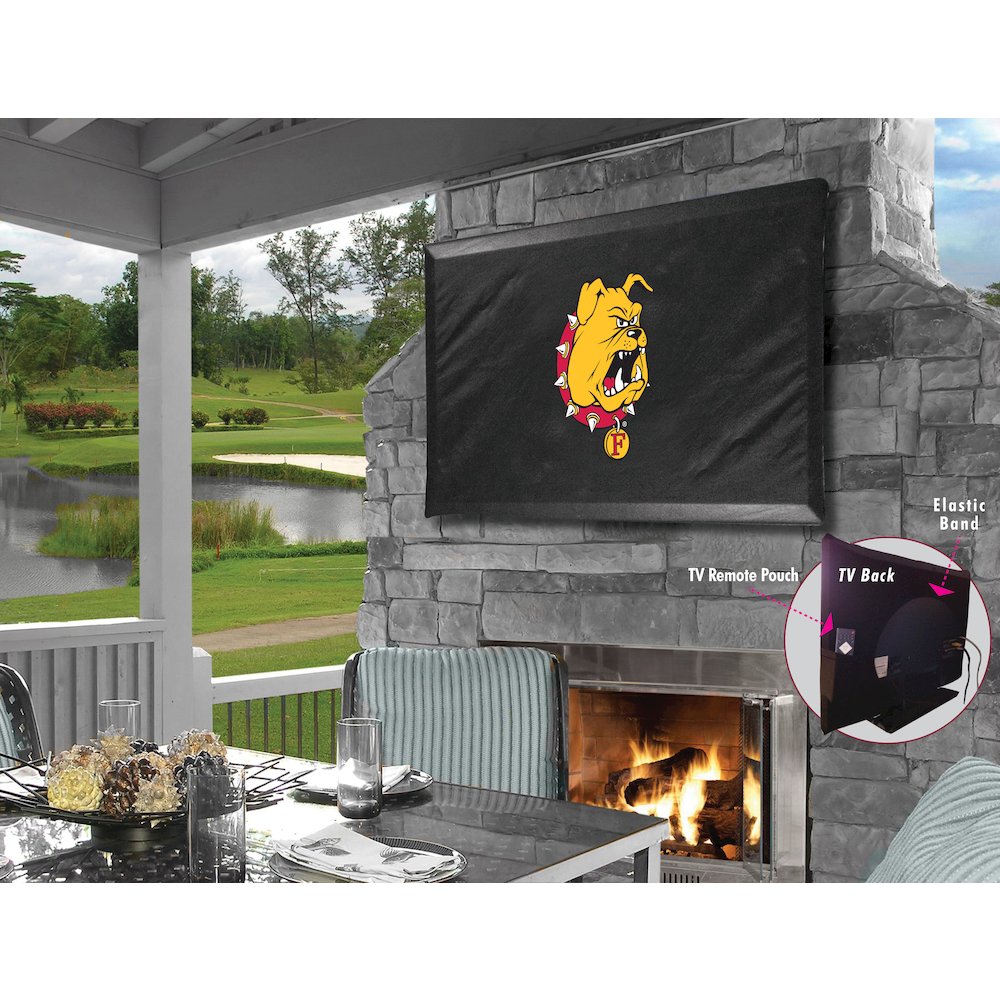 Ferris State TV Cover (TV sizes 60"-65") by Covers by HBS
