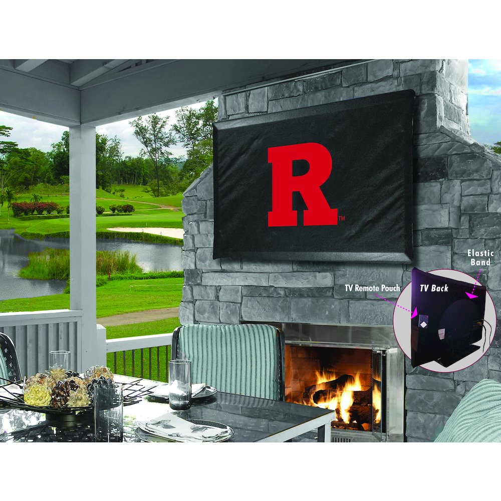 Rutgers TV Cover (TV sizes 60"-65") by Covers by HBS