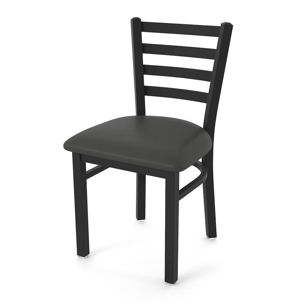 400 Jackie 18" Chair with Black Wrinkle Finish and Canter Iron Seat