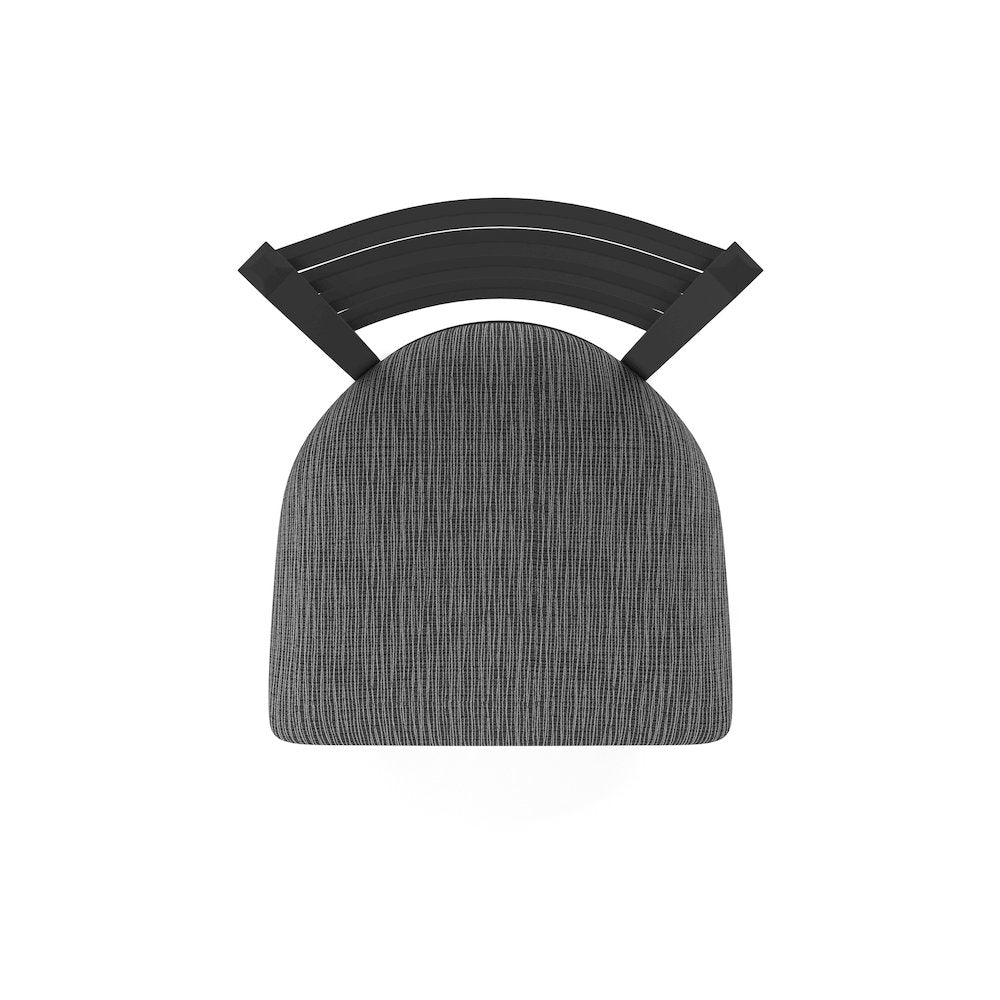 400 Jackie 18" Chair with Black Wrinkle Finish and Graph Coal Seat