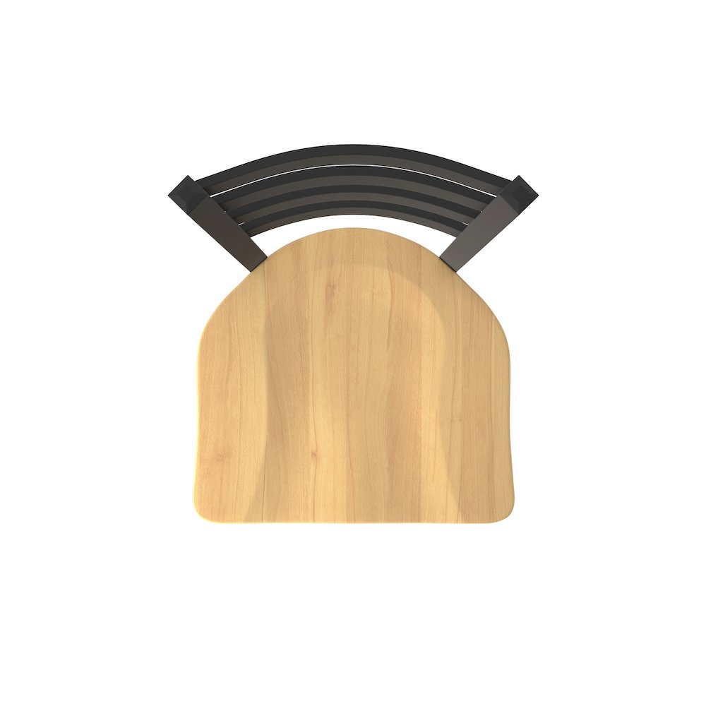 400 Jackie 18" Chair with Black Wrinkle Finish and Natural Maple Seat