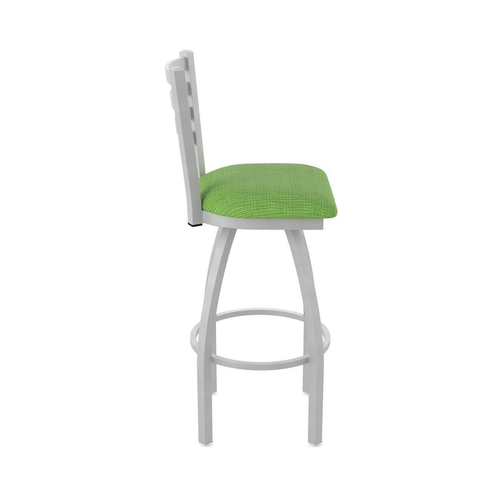 410 Jackie 36" Swivel Bar Stool with Anodized Nickel Finish and Graph Parrot Seat