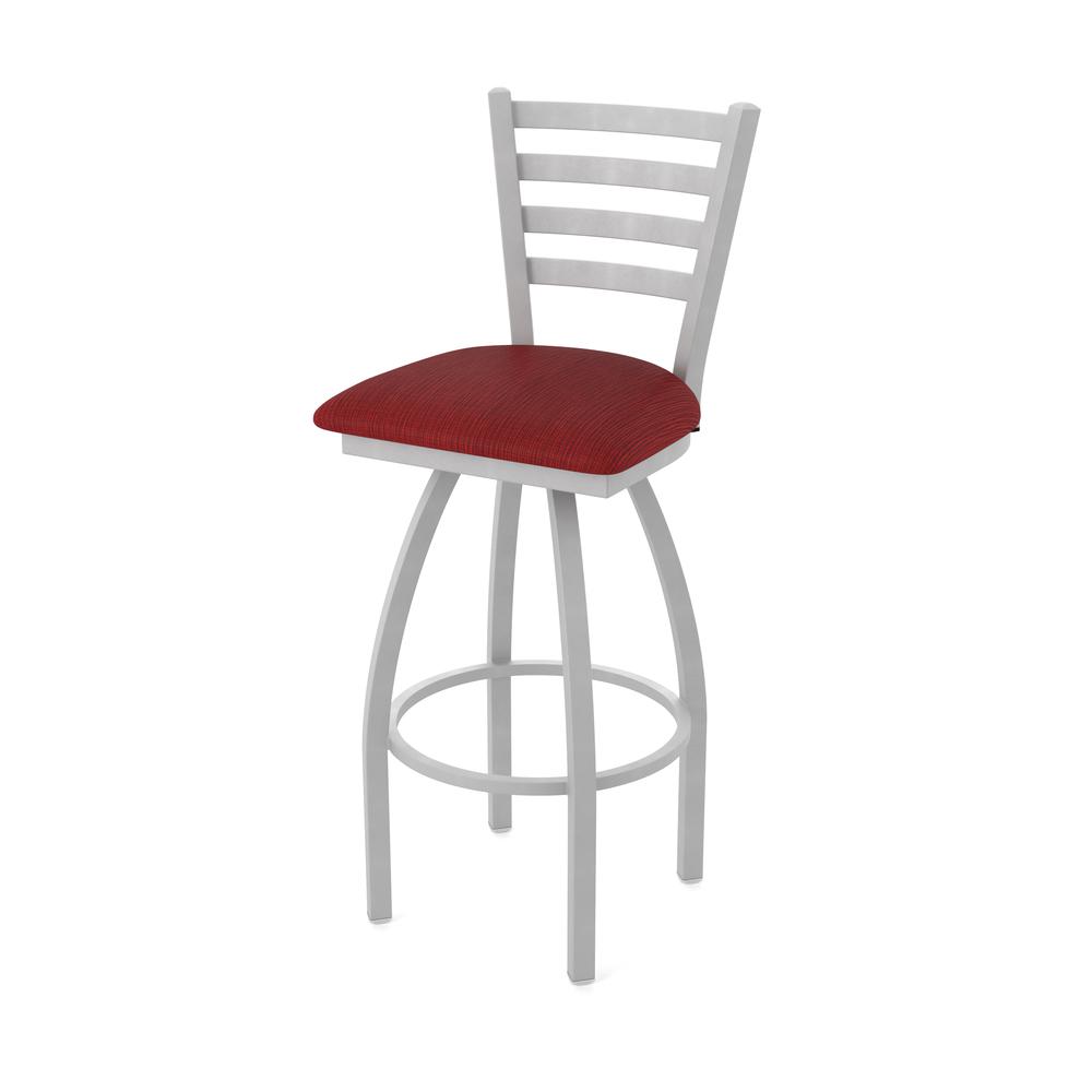 410 Jackie 36" Swivel Bar Stool with Anodized Nickel Finish and Graph Ruby Seat
