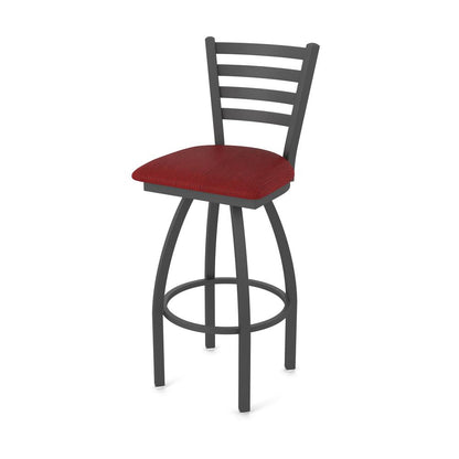410 Jackie 36" Swivel Bar Stool with Pewter Finish and Graph Ruby Seat
