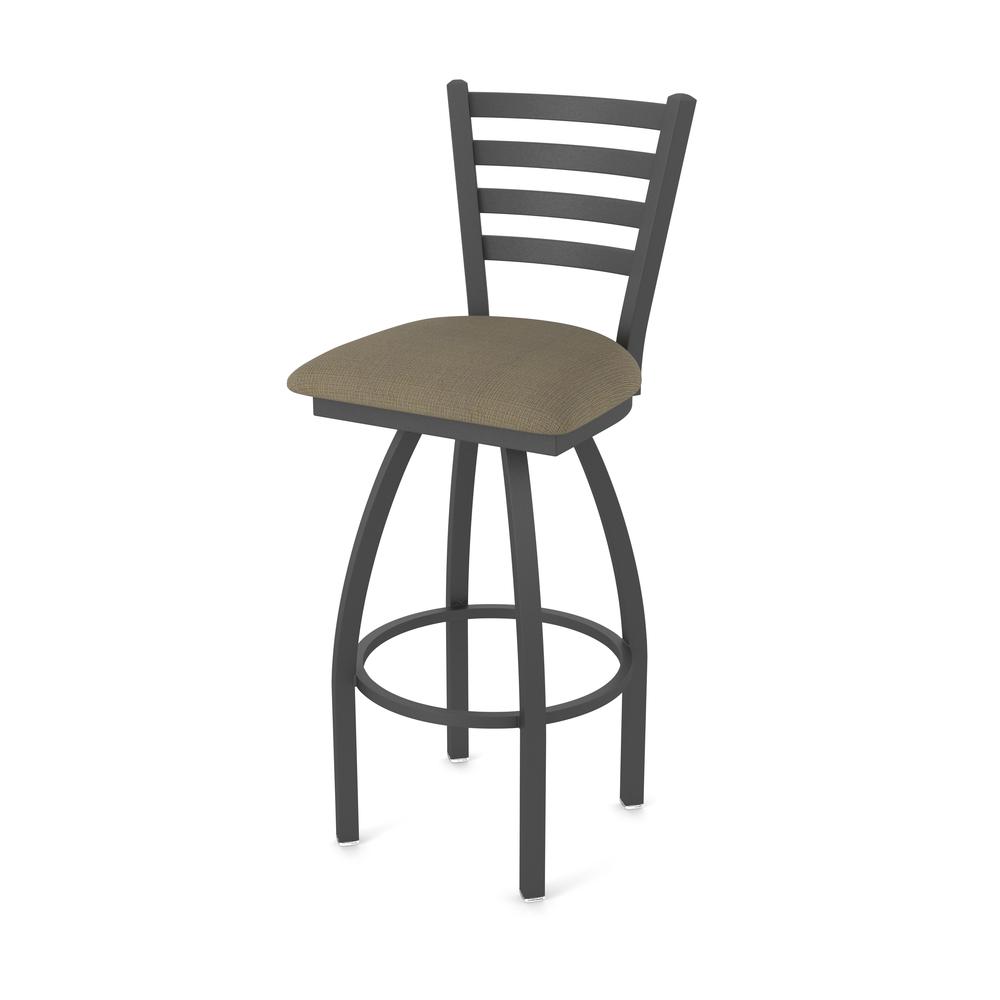 410 Jackie 36" Swivel Bar Stool with Pewter Finish and Graph Cork Seat