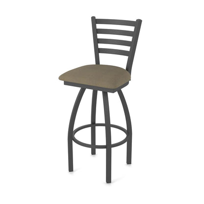 410 Jackie 36" Swivel Bar Stool with Pewter Finish and Graph Cork Seat