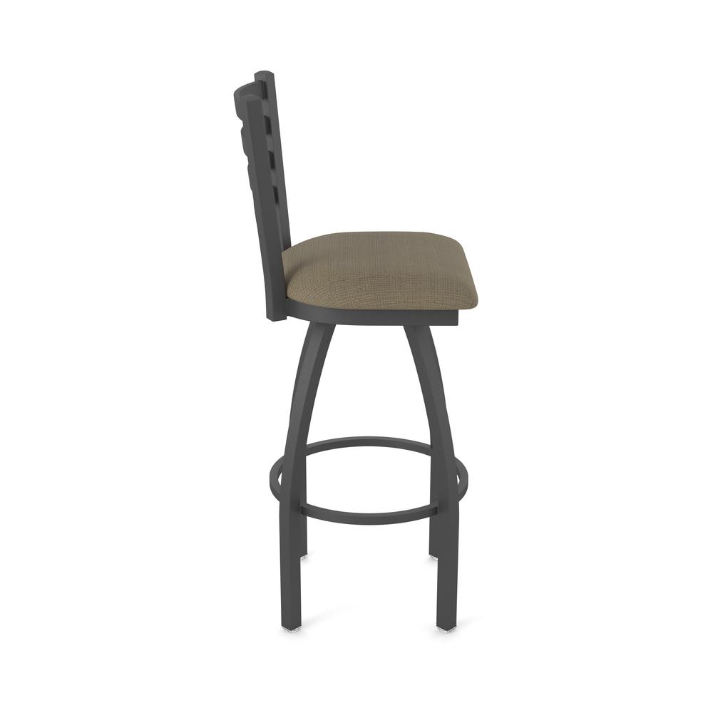 410 Jackie 36" Swivel Bar Stool with Pewter Finish and Graph Cork Seat