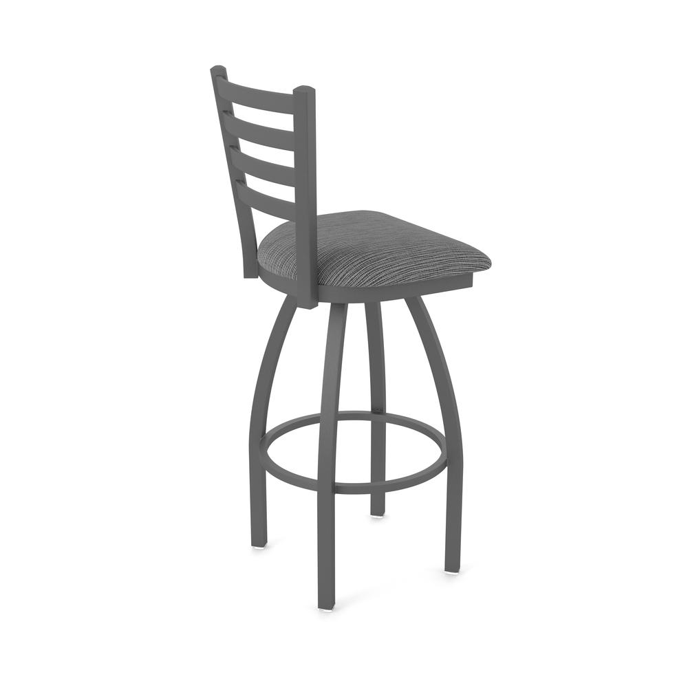 410 Jackie 36" Swivel Bar Stool with Pewter Finish and Graph Coal Seat