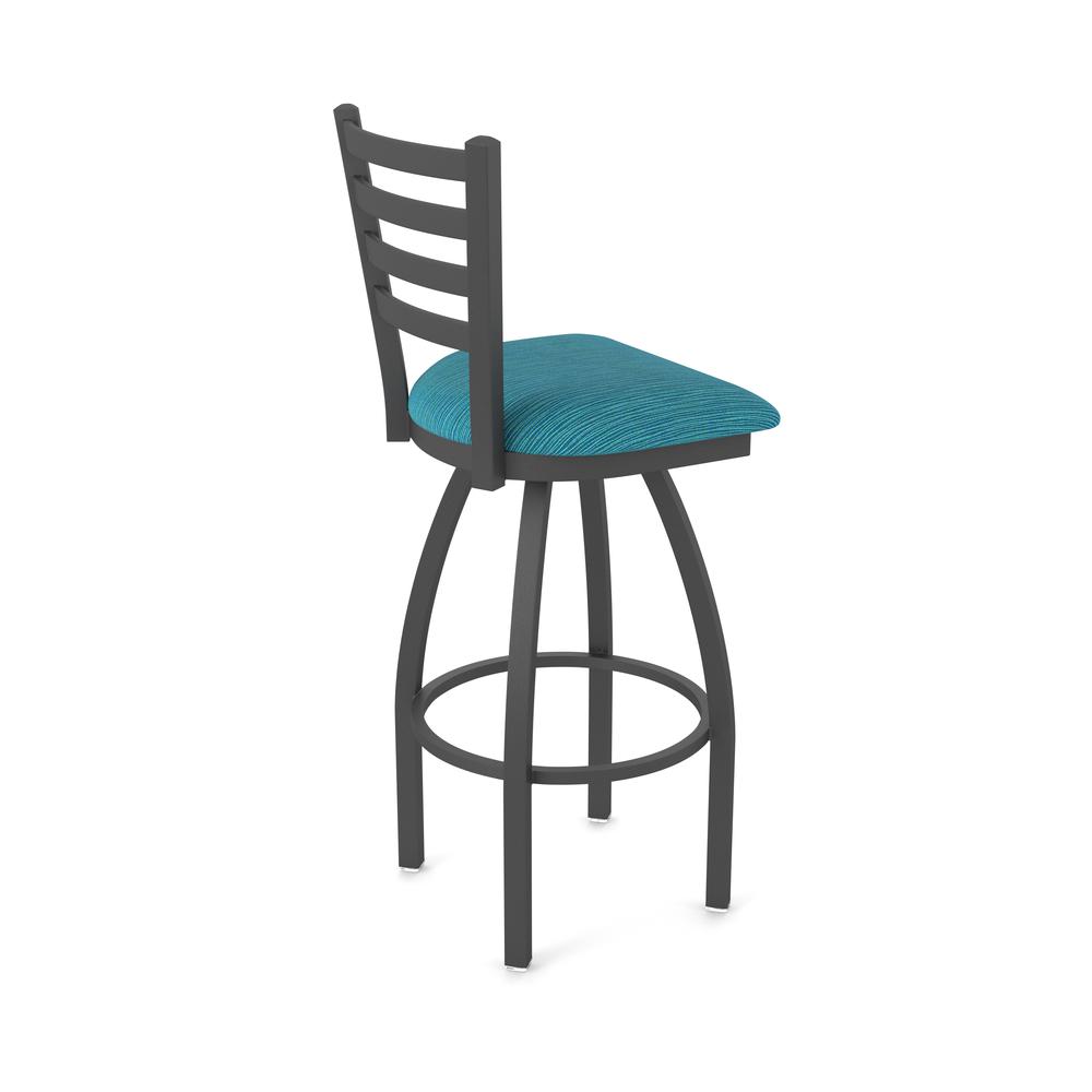 410 Jackie 36" Swivel Bar Stool with Pewter Finish and Graph Tidal Seat