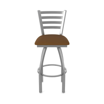 410 Jackie Stainless Steel 36" Swivel Bar Stool with Canter Thatch Seat